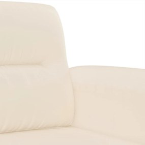 3 pcs conj. sofás c/ almofadões tecido de microfibra bege