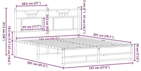 Estrutura cama s/ colchão derivados de madeira carvalho sonoma