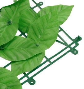 Tela de privacidade p/ varanda c/ folhas 300x150 cm verde