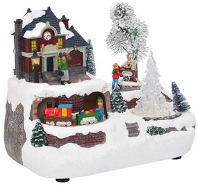 vidaXL Decoração de Natal para Mesa Multicolor 23,5 x 16 x 18,5 cm