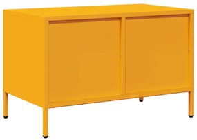Móvel de TV 68x39x43,5 cm aço laminado a frio amarelo mostarda