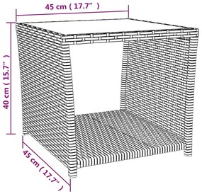 3 pcs conjunto de jantar p/ jardim c/ almofadões vime PE cinza