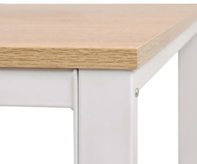 Secretária 120x60x75 cm cor carvalho e branco