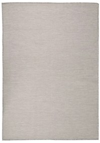vidaXL Tapete de tecido plano p/ exterior 140x200 cm cinzento claro
