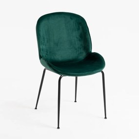 Cadeira Bille Black Veludo - Verde