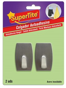 Cabide Adesivo Supertite Inox Pack 2