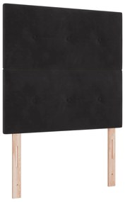 Cabeceira vidaXL Botão Estofada Preta 80 cm Veludo