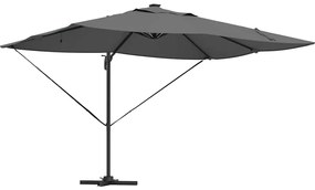 Parasol Cantilever Roma com LEDs Antracite 352x251x265 cm - Estrutura