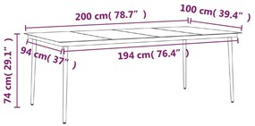 9 pcs conjunto de jantar para jardim c/ almofadões cinza/preto