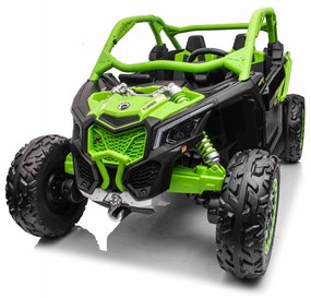 Carro elétrico para crianças 4x4 Can-am Maverick, 2 Lugares, suspensão dianteira e traseira, controle remoto de 2,4 Ghz, bateria portátil, 4 motores d