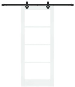 Porta Deslizante vidaXL com Conjunto de Hardware 'ORKDAL'Branco Madeir