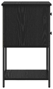 Armário de Cabeceira 2 pcs Carvalho preto 32 x 42 x 70 cm