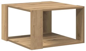 Mesa de Café Carvalho Artesanal 51,5x51,5x30 cm Madeira Engenheirada