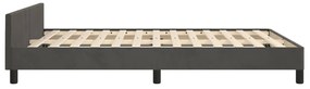 Estrutura de cama sem colchão 140x200 cm veludo cinzento-escuro
