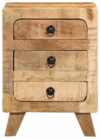 Mesas de cabeceira 2 pcs 37x32x50 cm mangueira áspera maciça