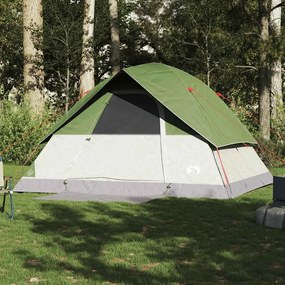 Tenda familiar em cúpula para 6 pessoas impermeável verde