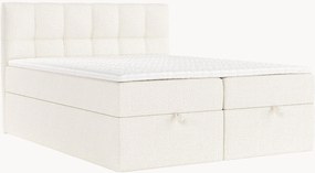 Cama divã em chenille artesanal com arrumação Shay, H3
