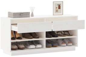 Sapateira 110x34x52 cm madeira de pinho maciça branco