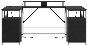 Mesa Carvalho Preto 182 x 101 x 87.5 cm Madeira processada
