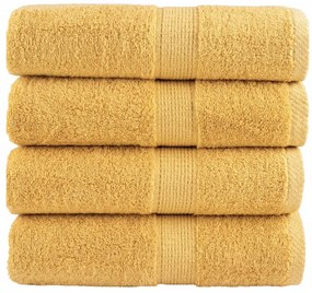 Toalhas de mãos premium SOLUND 4pcs 30x30 cm 600 g/m2 dourado
