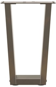 Pés para mesa de centro em formato de V, 2 peças, aço natural, 38 x (4