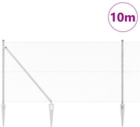 Cerca Hexagonal vidaXL 1,2x10 m de Aço Galvanizado