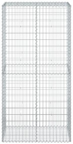 Cesto gabião com cobertura 100x50x200 cm ferro galvanizado
