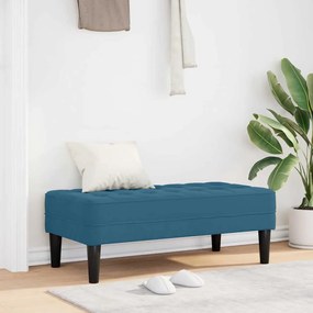 vidaXL Banco Azul 113x57x39 cm Veludo