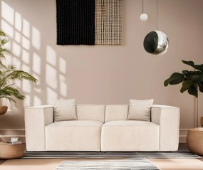 Sofá de 2 Lugares Lora – Creme – 220x108x65 cm