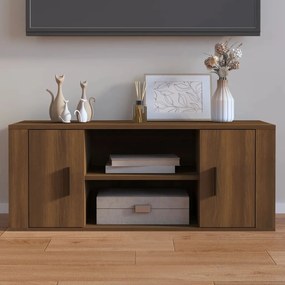 Móvel TV 100x35x40 cm madeira processada cor carvalho castanho