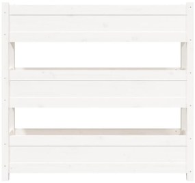 Vaso/floreira 112x25x104,5 cm madeira de pinho maciça branco