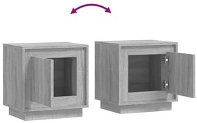 Mesas cabeceira 2pcs 44x35x45cm derivados madeira cinza sonoma