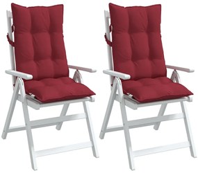 Almofadões p/ cadeira encosto alto 2 pcs oxford vermelho tinto