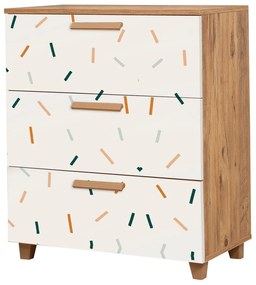 **** Cômoda Leva Gravis – Atlantic Pine White – 80x95x43 cm

**