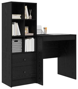 Mesa com Armazenamento Carvalho Preto Madeira de Engenharia