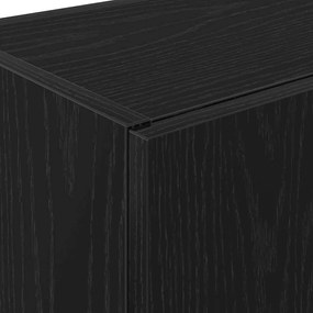 Armário de Cozinha em Carvalho Preto 60 x 50 x 180 cm, feito de Madeir