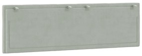 Almofadão de cabeceira 160 cm veludo cinzento-claro