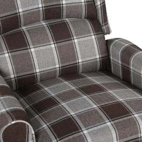 Poltrona de massagens reclinável tecido castanho