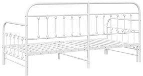 Estrutura de Daybed com Cama Auxiliar vidaXL Branca 100x200 cm Aço