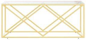 Mesa de centro 110x45x45 cm aço inoxidável e vidro