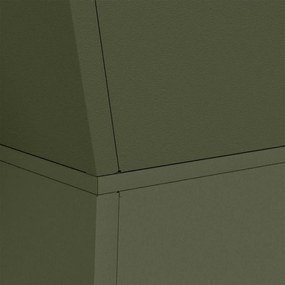 Conjunto de Suporte para Plantas Verde Azeitona Metal