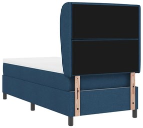 Cama Box Azul com Colchão 100x200 cm em Tecido