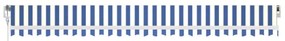 Toldo autom. com LED e sensor de vento 500x350 cm azul/branco