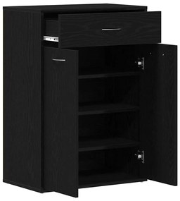 Cabide para Sapatos vidaXL Preto Carvalho 60x35x84 cm Madeira de Engen