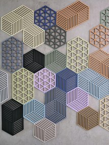 Base para copos em silicone Hexagon