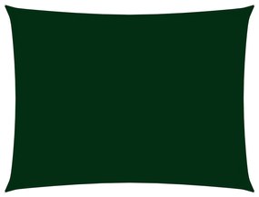 Para-sol estilo vela tecido oxford retangular 4x6m verde-escuro