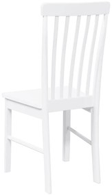 Cadeiras de jantar 2 pcs madeira de seringueira maciça branco