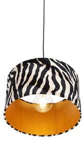 Candeeiro suspenso moderno preto abajur zebra 35cm - COMBI Moderno