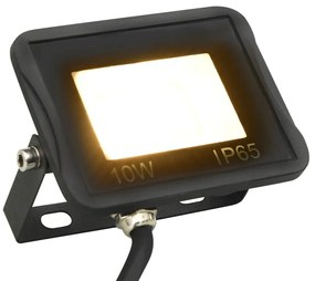 vidaXL Projetor c/ iluminação LED 10 W branco quente