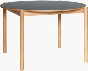 Mesa de jantar redonda com tampo em linóleo Oblique, Ø 115 cm